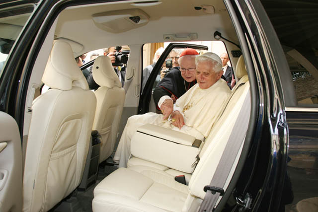 pope benedict xvi. XC90 for Pope Benedict XVI